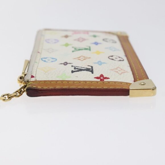 LOUIS VUITTON Monogram Multicolor Pochette Cles Purse White - Picture 5 of 15